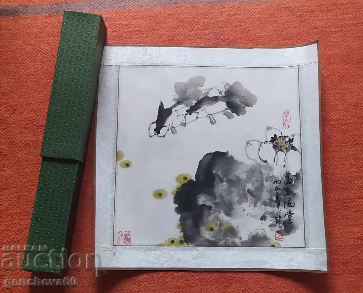 Original Chinese painting, signed, printed Original Chinese painting, signed, printed