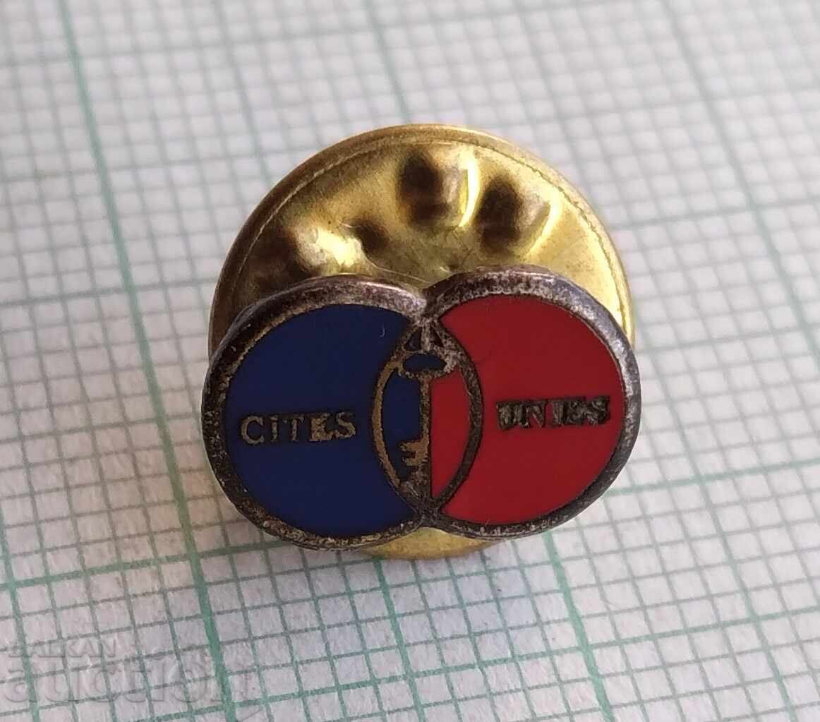 17863 Badge - Cités Unies France 17863 Badge - Cités Unies France