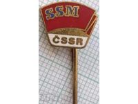 17864 Badge - SSM Czechoslovakia - bronze enamel