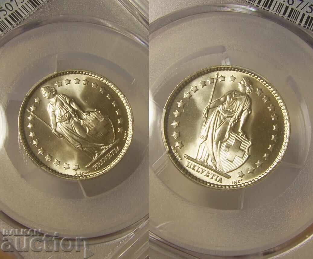 Switzerland 1 Franc 1964 MS67 PCGS - 5 Switzerland 1 Franc 1964 MS67 PCGS - 5
