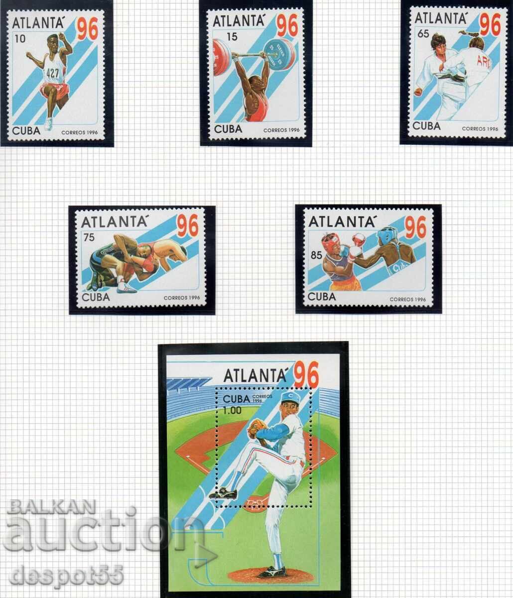 1996. Cuba. Olympic Games - Atlanta, USA + Block. 1996. Cuba. Olympic Games - Atlanta, USA + Block.