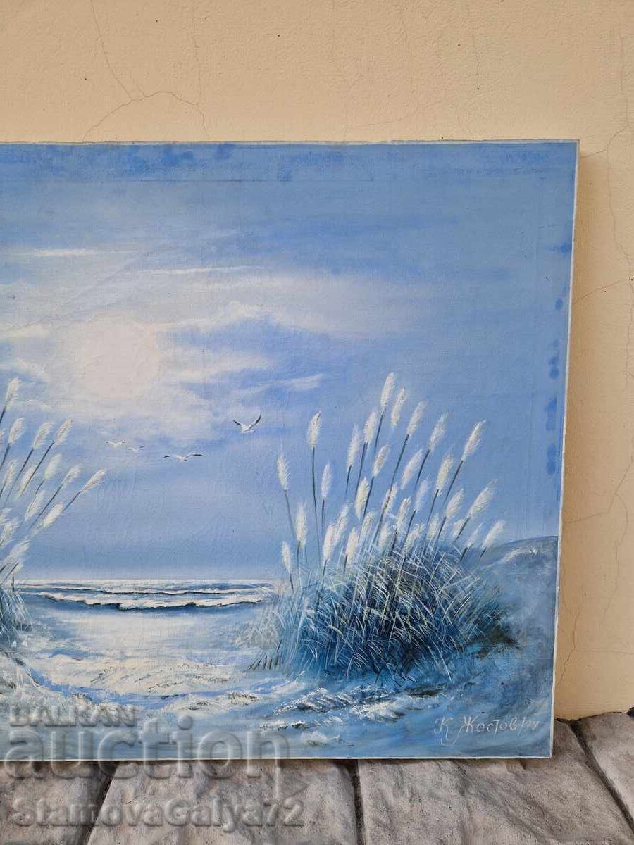 Delivery of Kiril Zhostov - Superb large oil painting on canvas