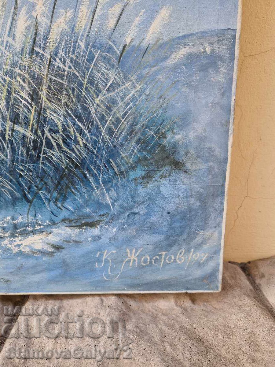 Kiril Zhostov - Superb large oil painting on canvas - 7