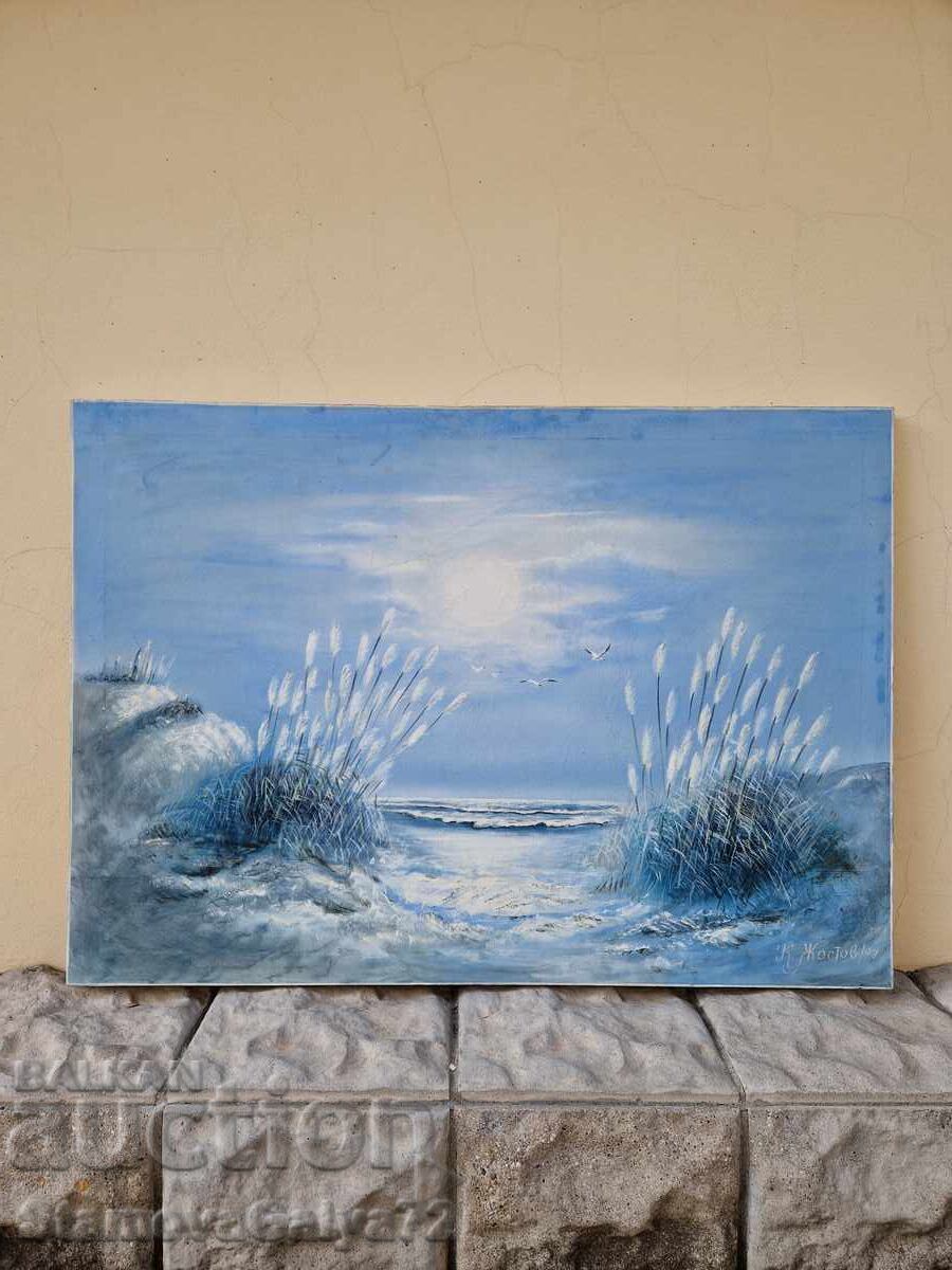 Kiril Zhostov - Superb large oil painting on canvas