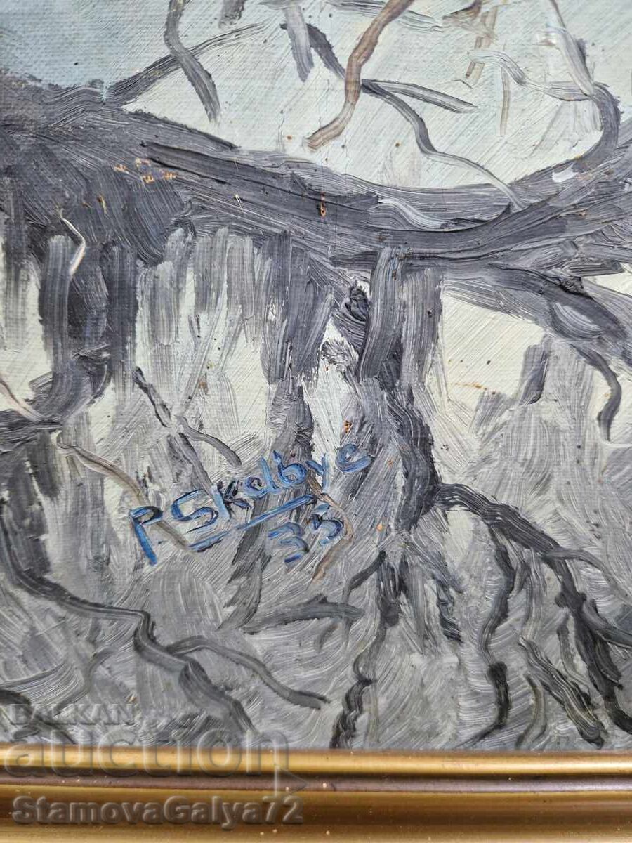 Стара маслена картина- Poul Skelbye 1919- 2002 г. - 6