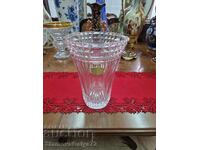 Ένα υπέροχο αντίκα βελγικό κρυστάλλινο βάζο Val Saint Lamb