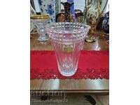 Ένα υπέροχο αντίκα βελγικό κρυστάλλινο βάζο Val Saint Lamb