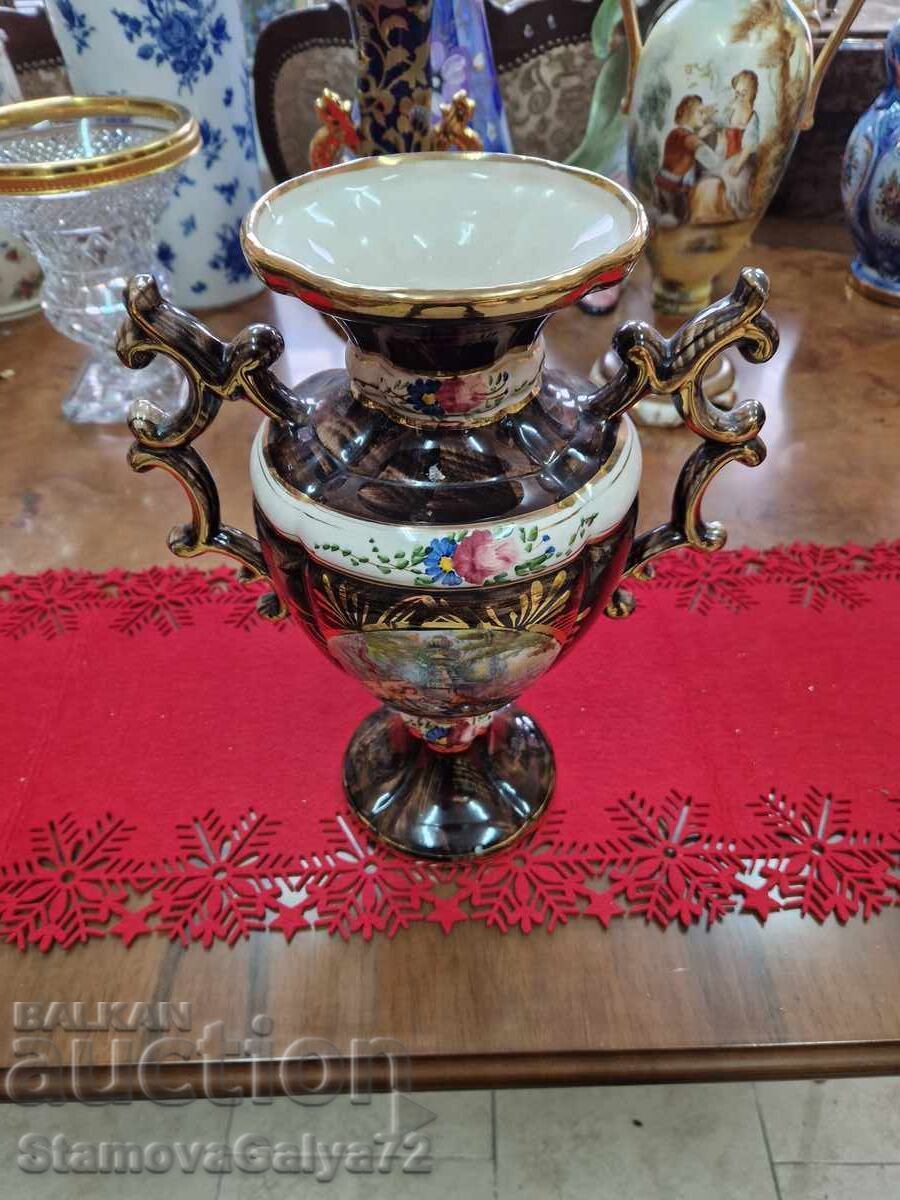 Unique antique Belgian H.BEQUET porcelain vase with price 177.00 BGN | € 90.50 Unique antique Belgian H.BEQUET porcelain vase with price 177.00 BGN | € 90.50