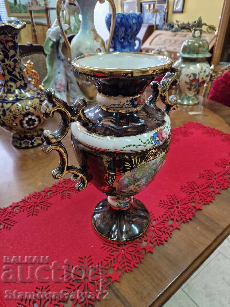 Vază antică unică din porțelan belgian H.BEQUET - 5 Vază antică unică din porțelan belgian H.BEQUET - 5