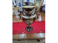 Μοναδικό βελγικό πορσελάνινο βάζο αντίκα H.BEQUET