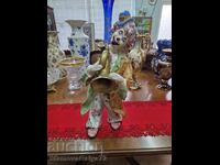 Large beautiful antique Italian porcelain clown figurine