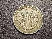 1966 10 franci Africa de Vest