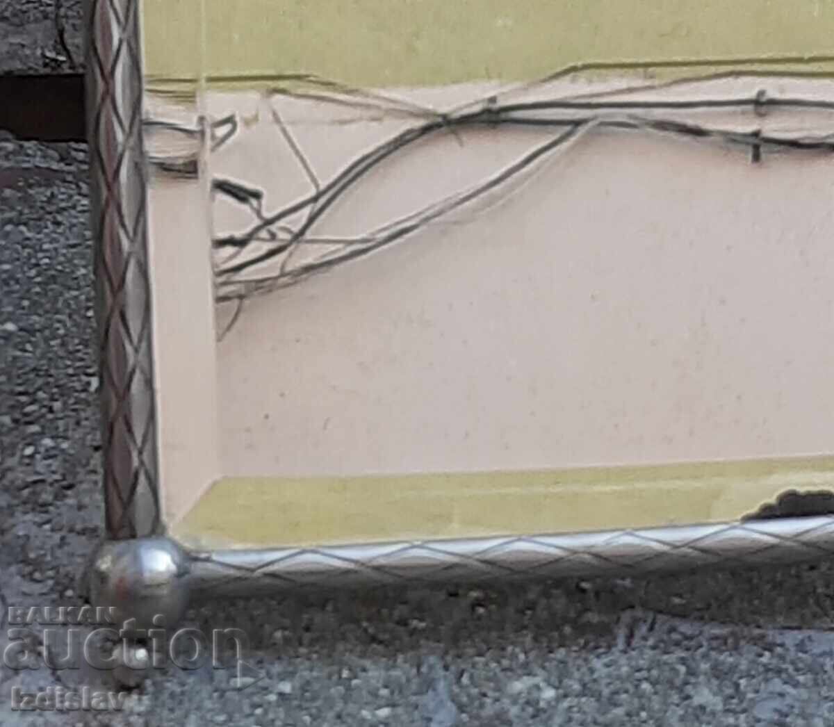 Licitație Oglindă antică cu fațete Art Deco Licitație Oglindă antică cu fațete Art Deco