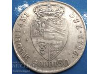 Milano 30 soldi 1796 Italia Franz II Habsburg 7,21g argint