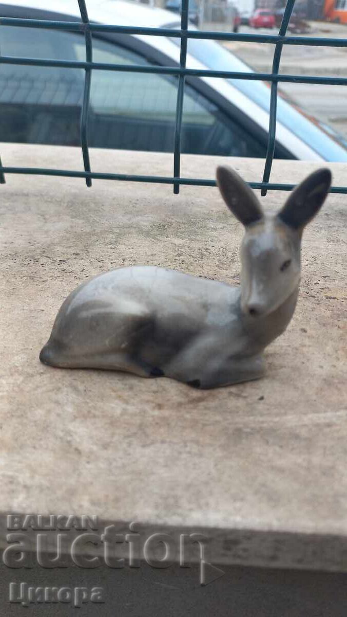 OLD BULGARIAN PORCELAIN STATUETTE DEER OLD BULGARIAN PORCELAIN STATUETTE DEER