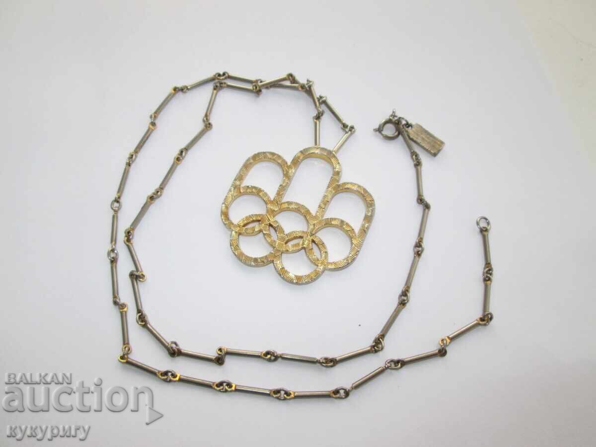 Old Olympic necklace with the Montreal 1976 Olympics sign - 6 Old Olympic necklace with the Montreal 1976 Olympics sign - 6