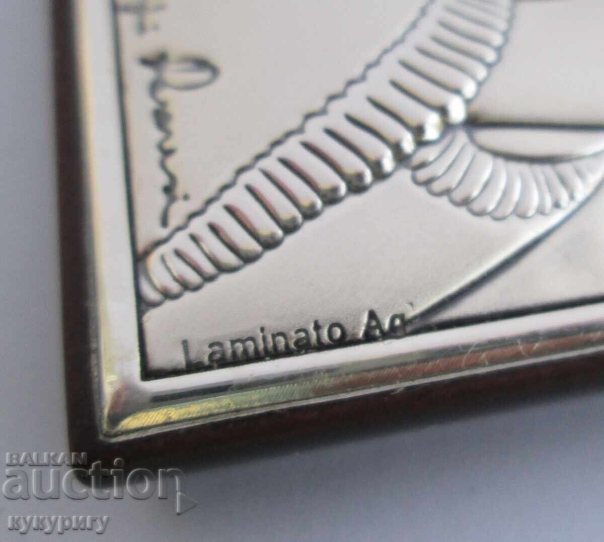 Beautiful original Italian silver wall decoration with price 45.00 BGN | € 23.01 Beautiful original Italian silver wall decoration with price 45.00 BGN | € 23.01