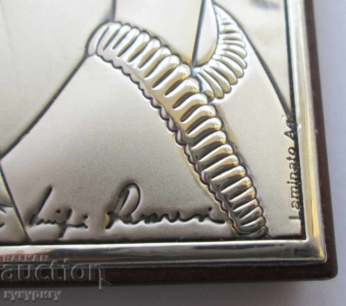 Auction Beautiful original Italian silver wall decoration Auction Beautiful original Italian silver wall decoration