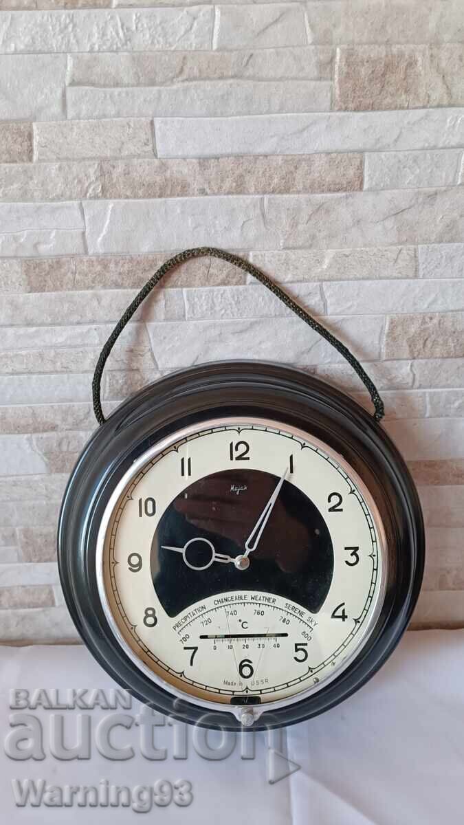 Old Russian wall clock - Lighthouse with thermometer and hygrometer Old Russian wall clock - Lighthouse with thermometer and hygrometer