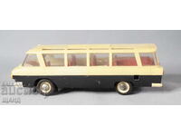 Old Russian plastic mechanical toy bus model