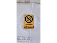 Brass sign - "No Smoking" - 15/10cm