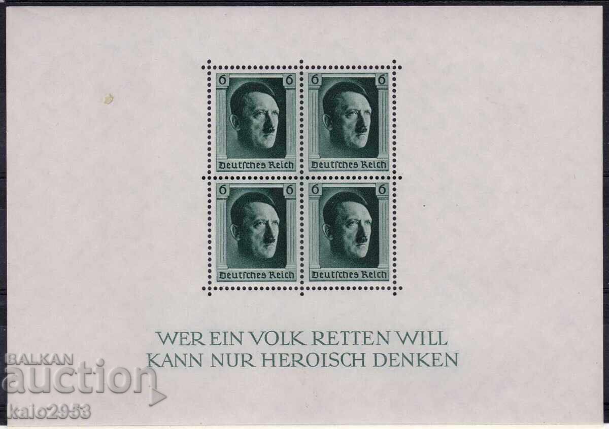 Germany/Reich-1937-Bl.48 Birthday of A. Hitler,MNH Germany/Reich-1937-Bl.48 Birthday of A. Hitler,MNH
