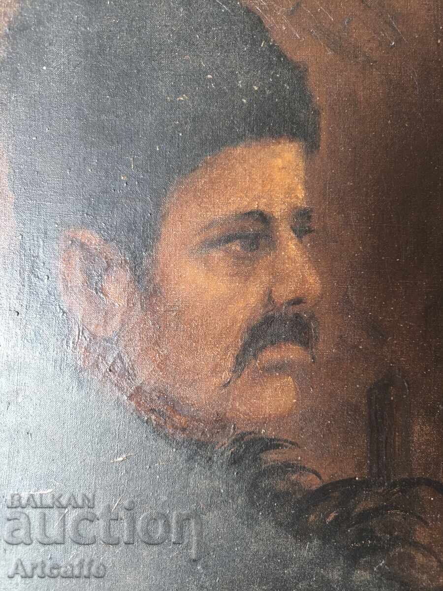 Auction Old oil painting Shepherd Man with Hat Auction Old oil painting Shepherd Man with Hat