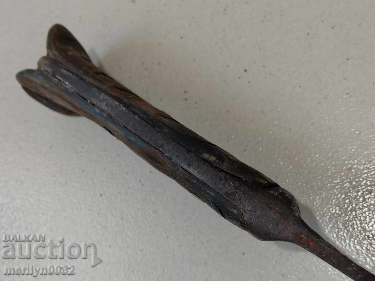 Bulgarian Damascus yataghan karakulak large knife with horn scales with price 739.90 BGN | € 378.30 Bulgarian Damascus yataghan karakulak large knife with horn scales with price 739.90 BGN | € 378.30