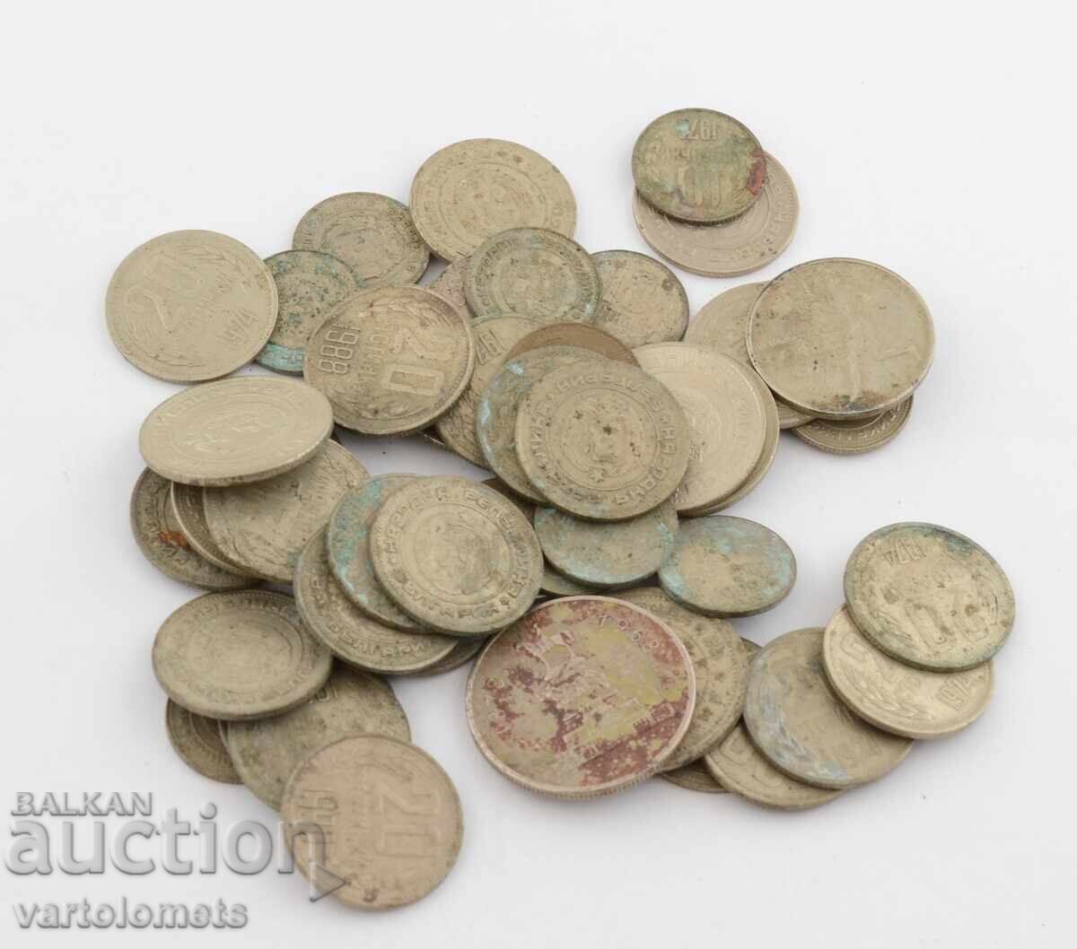Δημοπρασία Παρτίδα 50 τμχ. νομίσματα - Βουλγαρία › Λαϊκή Δημοκρατία, κοινωνικό