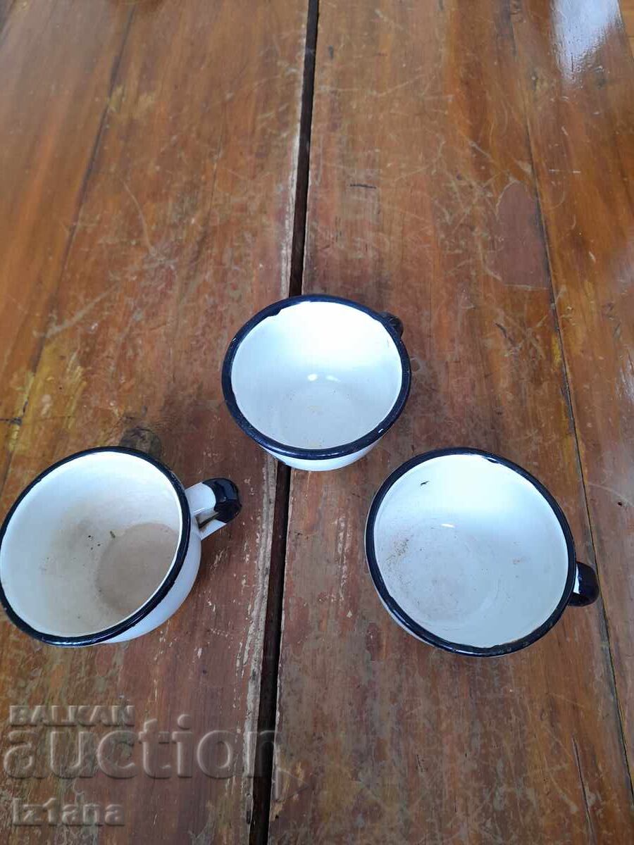 Auction Old enameled mug, mugs, cups Auction Old enameled mug, mugs, cups