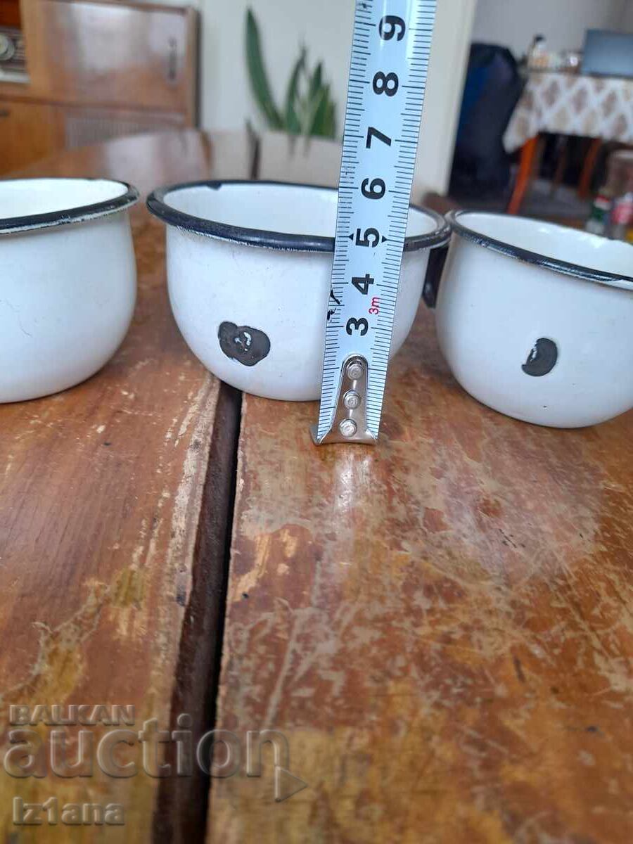 Old enameled mug, mugs, cups - 5 Old enameled mug, mugs, cups - 5