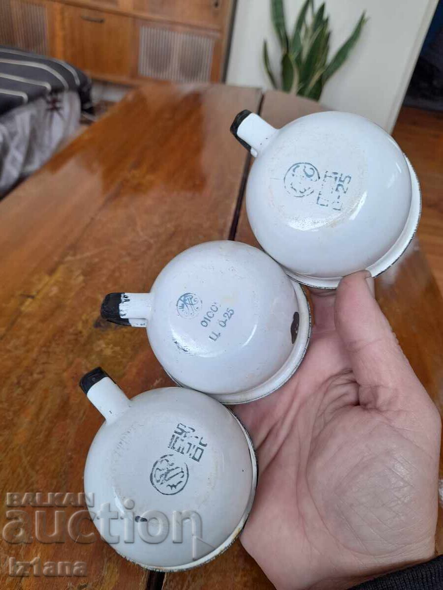 Old enameled mug, mugs, cups - 7 Old enameled mug, mugs, cups - 7