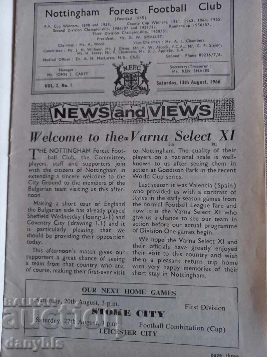 Football program - Nottingham Forest-Sboren Varna 1966 - 6 Football program - Nottingham Forest-Sboren Varna 1966 - 6