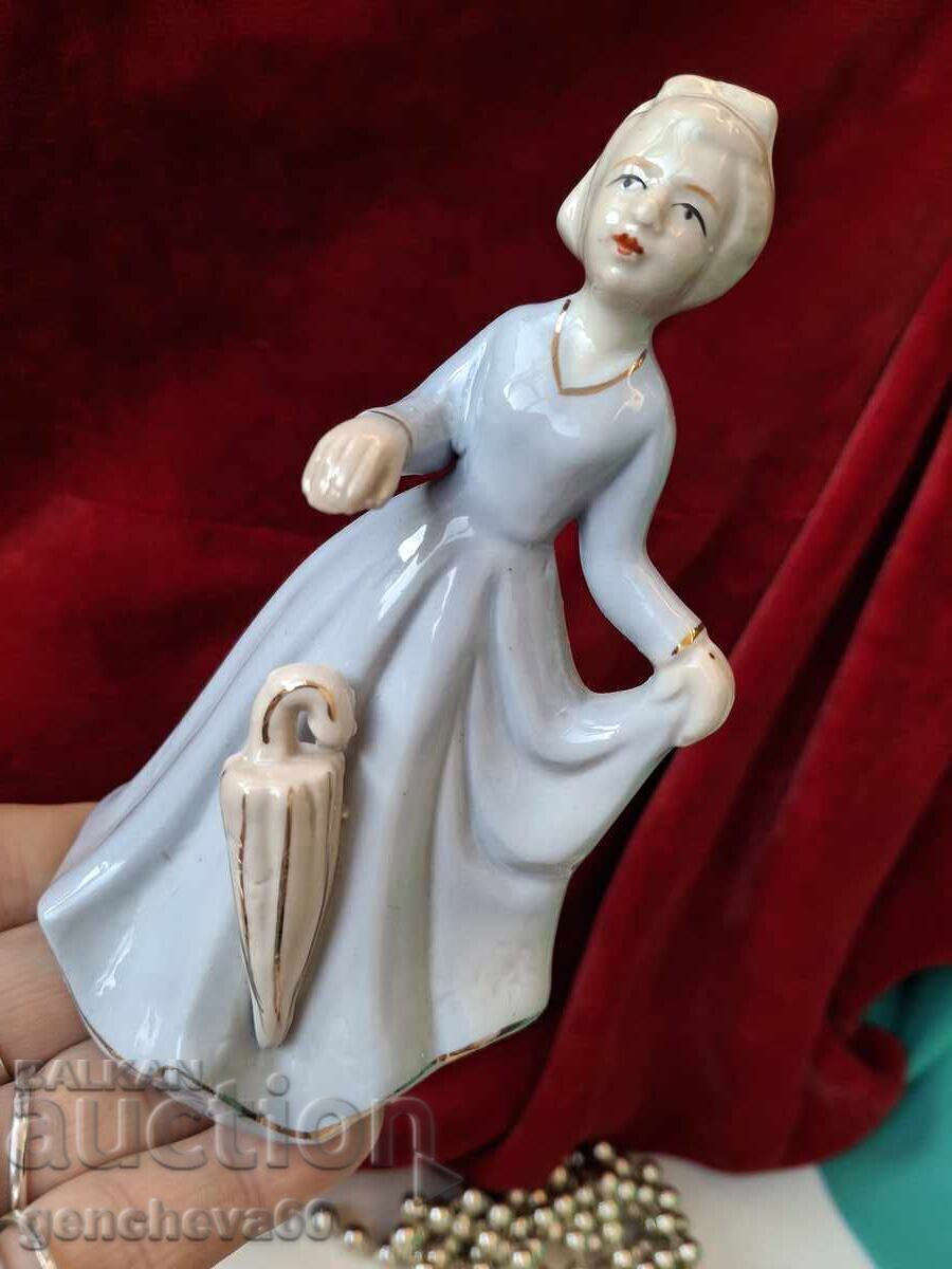 Porcelain figure of a lady with an umbrella - 6 Porcelain figure of a lady with an umbrella - 6
