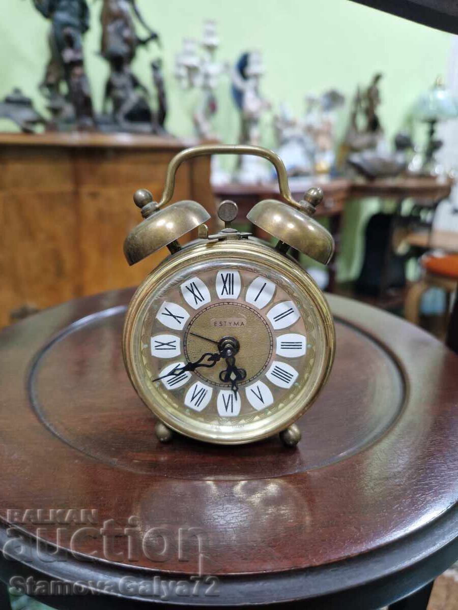 Un minunat ceas deșteptător antic de colecție din bronz cu preț € 35.28 | 69.00 BGN