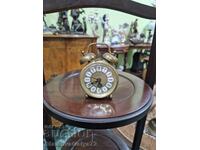 Wonderful antique collectible bronze alarm clock