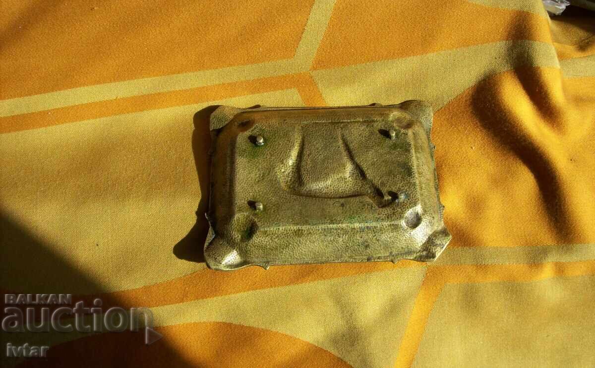 Antique bronze hunter's ashtray - 6 Antique bronze hunter's ashtray - 6