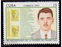 1997. Cuba. 100 years since the death of Frank Pais, 1934-1958.