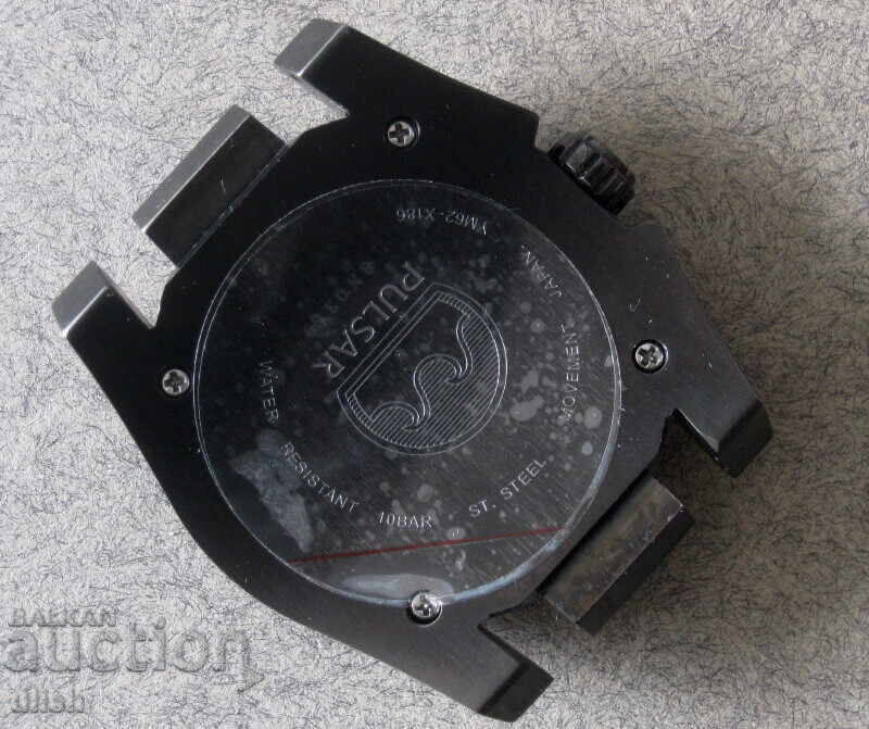 Auction Pulsar Chronograph quartz 100m black new Auction Pulsar Chronograph quartz 100m black new