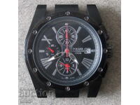 Pulsar Chronograph quartz 100m negru nou