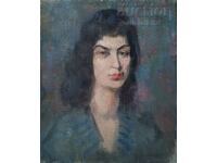 Painting, female portrait, art. D. Makedonski (1914-1993)