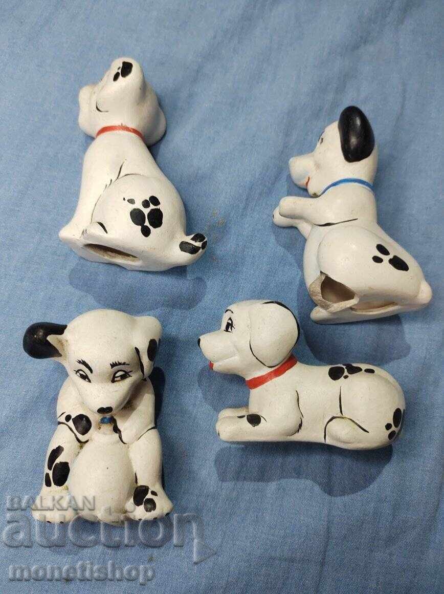 Four porcelain puppies – Dalmatians with price 50.00 BGN | € 25.56 Four porcelain puppies – Dalmatians with price 50.00 BGN | € 25.56