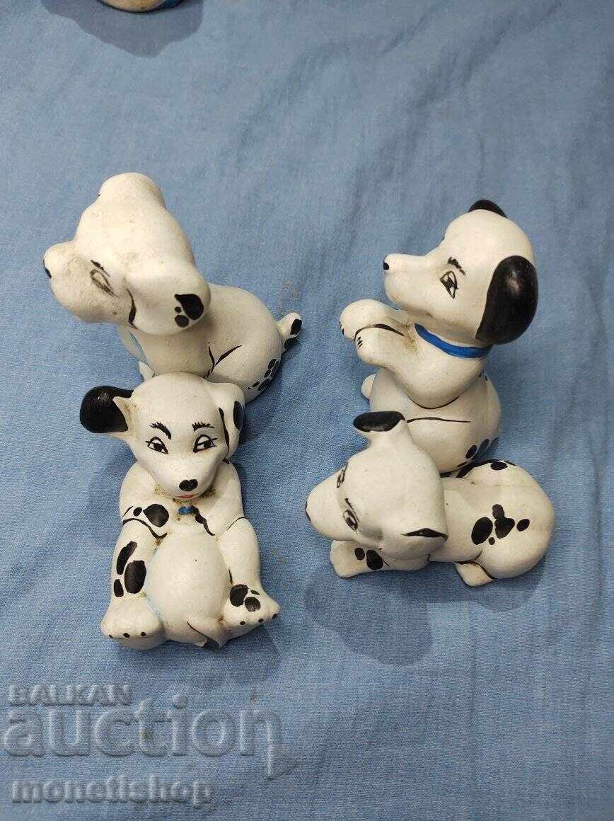 Delivery of Four porcelain puppies – Dalmatians Delivery of Four porcelain puppies – Dalmatians
