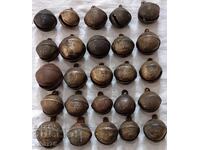 Lot of 25 walnut bells