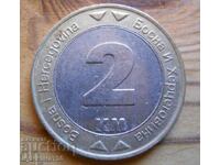 2 timbre 2000 - Bosnia și Herțegovina (bimetal)