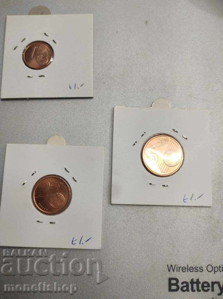 Lot of 3 Eurocents – San Marino -UNC - 7