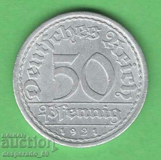 (¯`'•.¸ 50 pfeniga 1921A GERMANIYA ¸.•'´¯) (¯`'•.¸ 50 pfeniga 1921A GERMANIYA ¸.•'´¯)