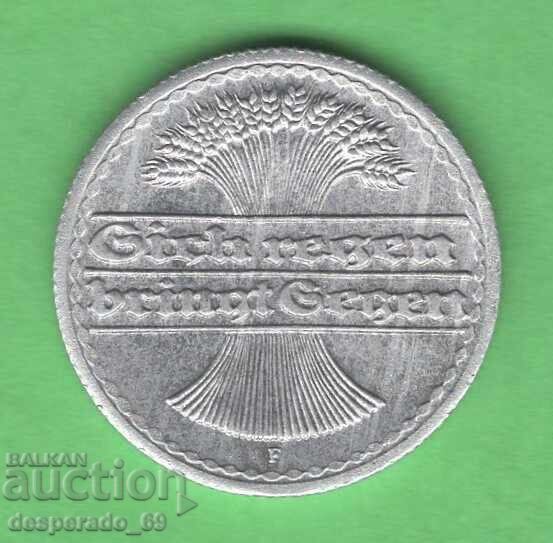 (¯`'•.¸ 50 Pfennig 1922F GERMANIA ¸.•'´¯) cu preț 2.00 BGN | € 1.02 (¯`'•.¸ 50 Pfennig 1922F GERMANIA ¸.•'´¯) cu preț 2.00 BGN | € 1.02