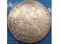 Spain 1795 8 Reales Potosi Carlos IV silver