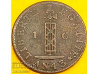 Haiti 1 centime 1846 AN 43 cupru